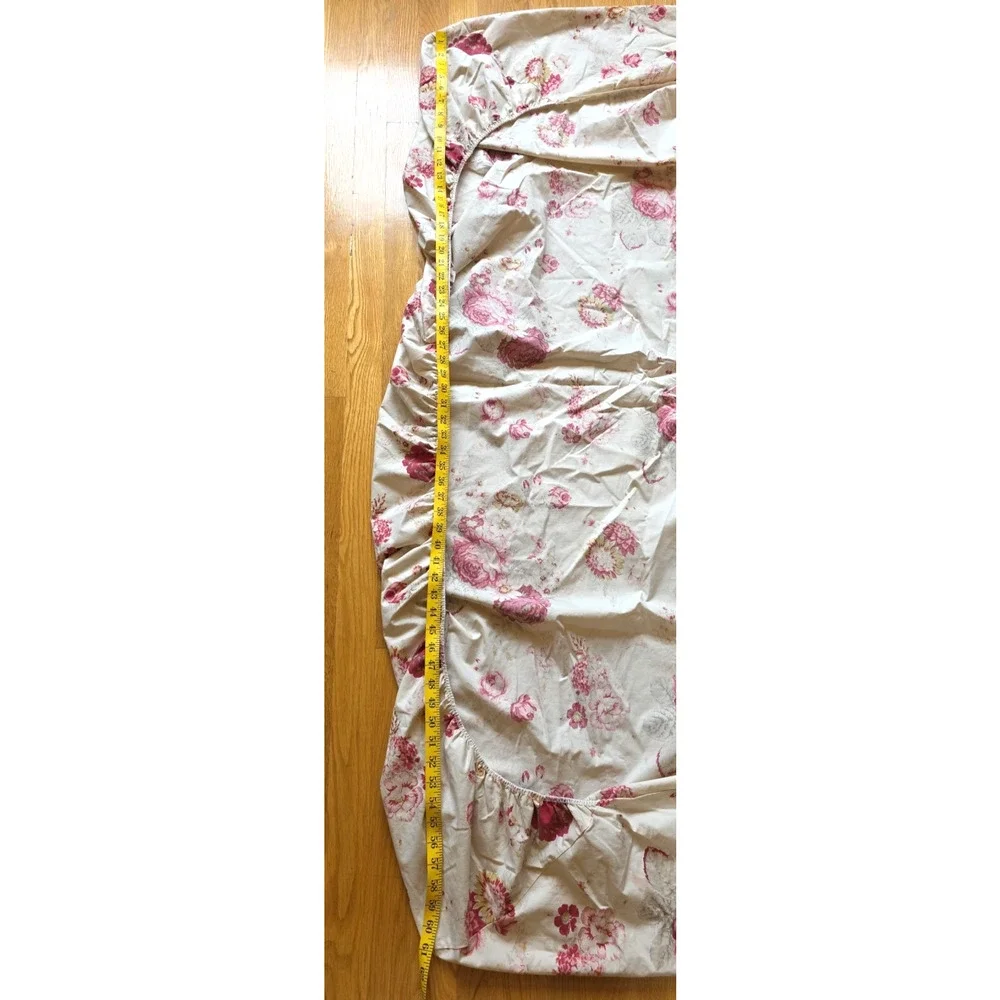 Waverly Rose Garden twin Fitted Sheet Vtg Cottage Shabby Chic Grannycore